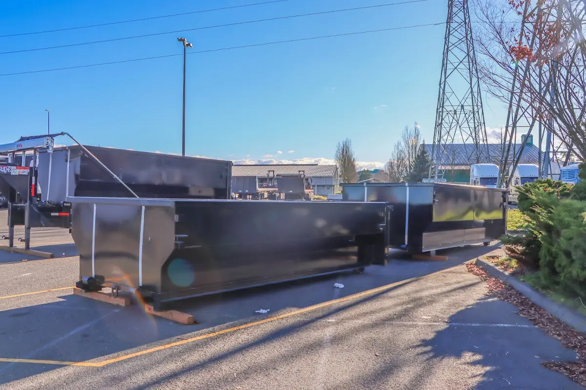 Roll-off dumpster ready for waste disposal at job site for Construction Dumpster Rental in Aloha